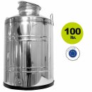 Edelstahlkanne 100 Liter Edelstahl Schraubhahn 1/2"