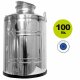 Edelstahlkanne 100 Liter Edelstahl Schraubhahn 1/2"