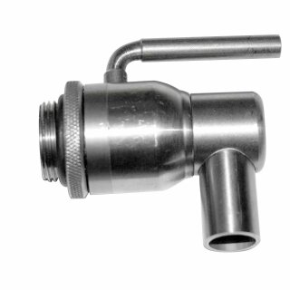 Edelstahlkanne gebördelt 30 Liter Edelstahl Kugelhahn 1/2"
