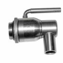 Edelstahlkanne gebördelt 30 Liter Edelstahl Kugelhahn 1/2"
