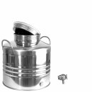 Edelstahlkanne gebördelt 30 Liter Edelstahl Schraubhahn 1/2"