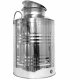 Edelstahlkanne gebördelt 50 Liter Edelstahl Schraubhahn 1/2"