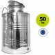 Edelstahlkanne gebördelt 50 Liter Edelstahl Schraubhahn 1/2"