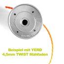 Innovativer YERD EDITION Aluminium-Fadenkopf EASY-CHANGE mit Schnell-Einfädelung, für 2 Freischneider-Fäden, Mähkopf  inkl. Adpater für 20mm und 25,4mm Freischneiderköpfe aller Marken