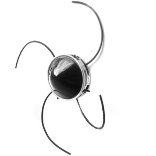 Innovativer YERD EDITION Aluminium-Fadenkopf EASY-CHANGE mit Schnell-Einfädelung, für 4 Freischneider-Fäden, Mähkopf inkl. Adpater für 20mm und 25,4mm Freischneiderköpfe aller Marken