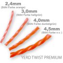 NEU - 15m gedrehter 4-kant Mähfaden 3mm (diagonal Durchmesser):  YERD Premium-Line Trimmerfaden TWIST für Freischneider, hochwertiges Polyamid, aggressive 3D Vierkant-Schneidecken, leiser durch gedrehte Form