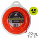 NEU - 40m gedrehter 4-kant Mähfaden 4mm (diagonal...