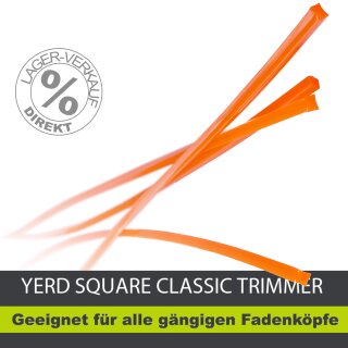 Details:   50 x 4-Kant Mähfäden 3mm: YERD Square Classic Trimmer, quadratische Schneidkante,  jeweils auf 30cm vorgelängt (15m) / Mähfaden,  qudratisch,  3 mm 