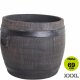 Blumentopf Blumenkübel: Fass Barrel Gr. XXXL (70cm x 68cm) / by YERD Barrik Countrystyle Weinfass Holz Optik