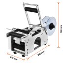 Flaschen-Etikettierer elektrisch MT50, einfache und äußerst robuste Etikettier-Maschine aus Edelstahl, 2 - 15cm Behälter-Durchmesser, bis zu 25 Etiketten/Min (Versand kostenfrei*)