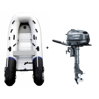 SET-ANGEBOT:  Schlauchboot Yam 310S  mit Aluminiumboden mit Yamaha F4BMHS Aussenborder