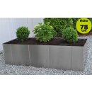Hochbeet Metall: Edelstahl-Hochbeet "Square 163" H80 (163x62cm Höhe 80cm) by YERD -- Made in Germany
