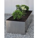 Hochbeet Metall: Edelstahl-Hochbeet "Square 163" H80 (163x62cm Höhe 80cm) by YERD -- Made in Germany