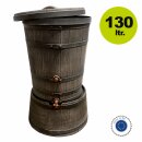 Yerd Regenfass / Regentonne 130 Liter , Holzfass im Country Stil, Set INKL. Untergestell, aus frostsicherem Kunststoff