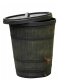 Yerd Regenfass / Regentonne 130 Liter , Holzfass Design im Country Stil, Set INKL. Untergestell, aus frostsicherem Kunststoff