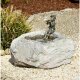 Gartendeko: großer Granit Stein-Trog, ohne Bronzefigur bzw. Bronze Wasserauslauf, mit Pumpe, als Set mit Figur oder Auslauf individuell bestückbar...