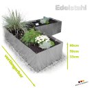 Hochbeet nach Maß: aus Metall - Edelstahlhochbeet "Corner 160" in verschiedenen Größen 50 cm Edelstahl
