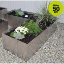 Hochbeet nach Maß: aus Metall - Edelstahlhochbeet "Corner 160" in verschiedenen Größen 50 cm Edelstahl