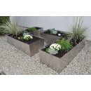 Hochbeet nach Maß: aus Metall - Edelstahlhochbeet "Corner 160" in verschiedenen Größen 50 cm Edelstahl