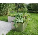 "Corner 163" Hochbeet  in Cortenstahl (rostig), runde Ecken, 163x163cm Höhe 50cm, beliebig verlängerbar! (Versand kostenfrei *)