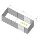 Sonderanfertigung: Edelstahlhochbeet "Square 160"  H80 (Höhe 78cm)