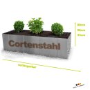 Cortenstahl-Hochbeet "Square 160" H50  (160x60x50cm 1,5mm CorTEN nicht vorkorrodiert), by YERD -- Made in Germany (versandkostenfrei)* 