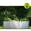 Hochbeet nach Maß - Hochbeet aus Metall: Edelstahl-Hochbeet "Square 163" H33  (163x62cm Höhe 33cm)  by YERD -- Made in Germany