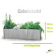 Hochbeet Metall: Edelstahl-Hochbeet "Square 163" H33  (163x62cm Höhe 33cm)  by YERD -- Made in Germany