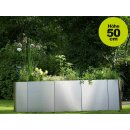 Hochbeet nach Maß - Hochbeet Metall - Edelstahlhochbeet "Square 163" mit runden Ecken in verschiedenen Größen 50 cm Edelstahl