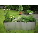 Hochbeet nach Maß - Hochbeet Metall - Edelstahlhochbeet "Square 163" mit runden Ecken in verschiedenen Größen 50 cm Edelstahl