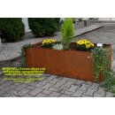 "Square 163" Hochbeet  in Cortenstahl (rostig), runde Ecken, 163x60cm Höhe 33cm, beliebig verlängerbar! (Versand kostenfrei *)