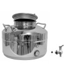 Fischer Polishline Edelstahlkanne 10 Liter V2A Kugelhahn 1/2"