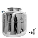 Fischer Polishline Edelstahlkanne 50 Liter V2A Kugelhahn 1/2"