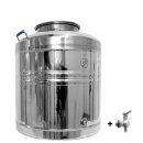 Fischer Polishline Edelstahlkanne 75 Liter V2A Kugelhahn 1/2"