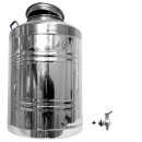 Fischer Polishline Edelstahlkanne 100 Liter V2A Kugelhahn 1/2"