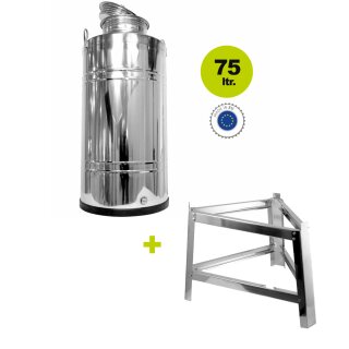 Edelstahlkanne 50 Liter mit Fußgestell ohne Hahn