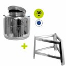 Fischer Polishline Edelstahlkanne 30 Liter mit Fußgestell ohne Hahn