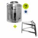 Fischer Polishline Edelstahlkanne 75 Liter mit Fußgestell ohne Hahn