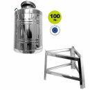 Fischer Polishline Edelstahlkanne 100 Liter mit Fußgestell ohne Hahn