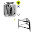 Edelstahlkannen Fischer Polish-Line 50 Liter für Trink-Wasser mit Fußgestell