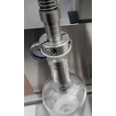 Vakuum Abfüller elektrisch mit 1 Abfüll-Stationen, Arbeitsstation für 1 Personen, Edelstahl Füllstutzen 14mm, geeignet bis 80°C für Saft, Wein/Most, Branntwein, Essig, Speise-Öl u.v.m. 230V, Abfüllmaschine mit  Manometer, made in EU (Versand kostenfrei *)
