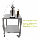 Vakuum Abfüller elektrisch mit 1 Abfüll-Stationen, Arbeitsstation für 1 Personen, Edelstahl Füllstutzen 14mm, geeignet bis 80°C für Saft, Wein/Most, Branntwein, Essig, Speise-Öl u.v.m. 230V, Abfüllmaschine mit  Manometer, made in EU (Versand kostenfrei *)