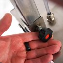 Vakuum Abfüller elektrisch mit 2 Abfüll-Stationen, Standard Füllstutzen 14mm Edelstahl, geeignet bis 80°C für Saft, Wein / Most, Branntwein, Essig, Speise-Öl u.v.m. 230V, made in EU, (Versand kostenfrei *)