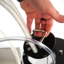 Vakuum Abfüller elektrisch mit 2 Abfüll-Stationen, Standard Füllstutzen 14mm Edelstahl, geeignet bis 80°C für Saft, Wein / Most, Branntwein, Essig, Speise-Öl u.v.m. 230V, made in EU, (Versand kostenfrei *)