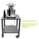 Vakuum Abfüller elektrisch mit 2 Abfüll-Stationen, Standard Füllstutzen 14mm Edelstahl, geeignet bis 80°C für Saft, Wein / Most, Branntwein, Essig, Speise-Öl u.v.m. 230V, made in EU, (Versand kostenfrei *)