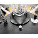 Vakuum-Abfüller elektrisch mit 4 Abfüll-Stationen, Arbeitsstation für eine Person, Standard Füllstutzen 14mm Edelstahl, geeignet für Saft zur sterilen Flaschen-Abfüllung bis 80°C, für Wein / Most, Branntwein, Essig, Speise-Öl u.v.m. (Versand kostenfrei *)