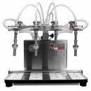 Vakuum-Abfüller elektrisch mit 4 Abfüll-Stationen, Arbeitsstation für eine Person, Standard Füllstutzen 14mm Edelstahl, geeignet für Saft zur sterilen Flaschen-Abfüllung bis 80°C, für Wein / Most, Branntwein, Essig, Speise-Öl u.v.m. (Versand kostenfrei *)