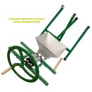 NEUES MODELL 2025 - mit verbesster Handkurbel: Fischer-Lahr® Obstmühle OM 7 CLASSIC,  Handbetrieb / Hand-Kurbel, Hakenwalzen, 7 Liter  Edelstahltrichter, Maische ca. 80-100 kg/Std., für Äpfel, Birne etc