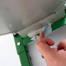 NEUES MODELL 2025 - mit verbesster Handkurbel: Fischer-Lahr® Obstmühle OM 7 CLASSIC,  Handbetrieb / Hand-Kurbel, Hakenwalzen, 7 Liter  Edelstahltrichter, Maische ca. 80-100 kg/Std., für Äpfel, Birne etc