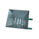 NEUES MODELL 2025 - mit verbesster Handkurbel: Fischer-Lahr® Obstmühle OM 7 CLASSIC,  Handbetrieb / Hand-Kurbel, Hakenwalzen, 7 Liter  Edelstahltrichter, Maische ca. 80-100 kg/Std., für Äpfel, Birne etc